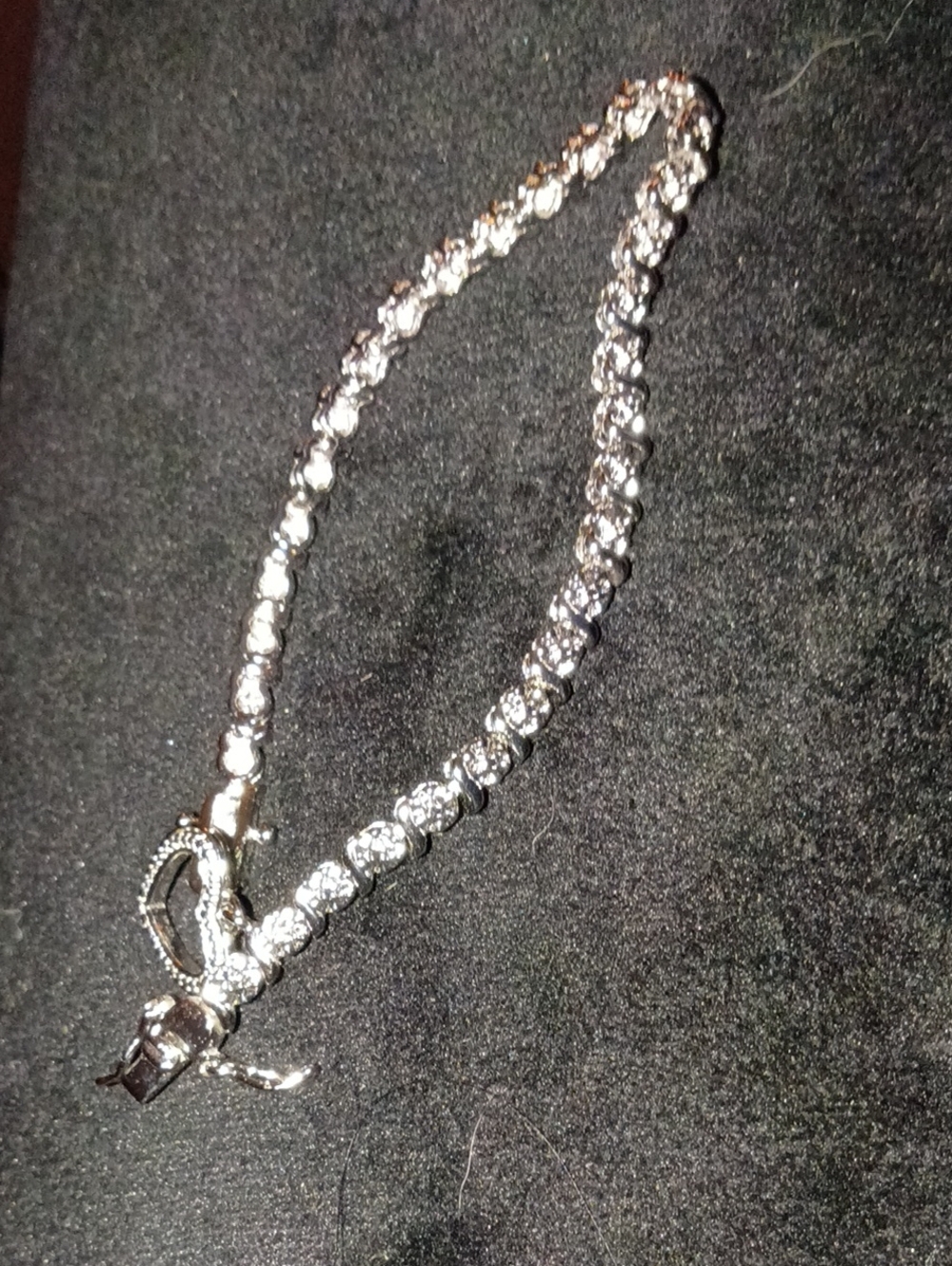 Silver Crystal Tennis Bracelet - Elegant Women's Jewelry